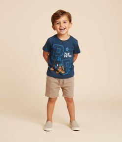 Camiseta Infantil com Estampa Patrulha Canina Chase - Tam 2 A 5 Anos