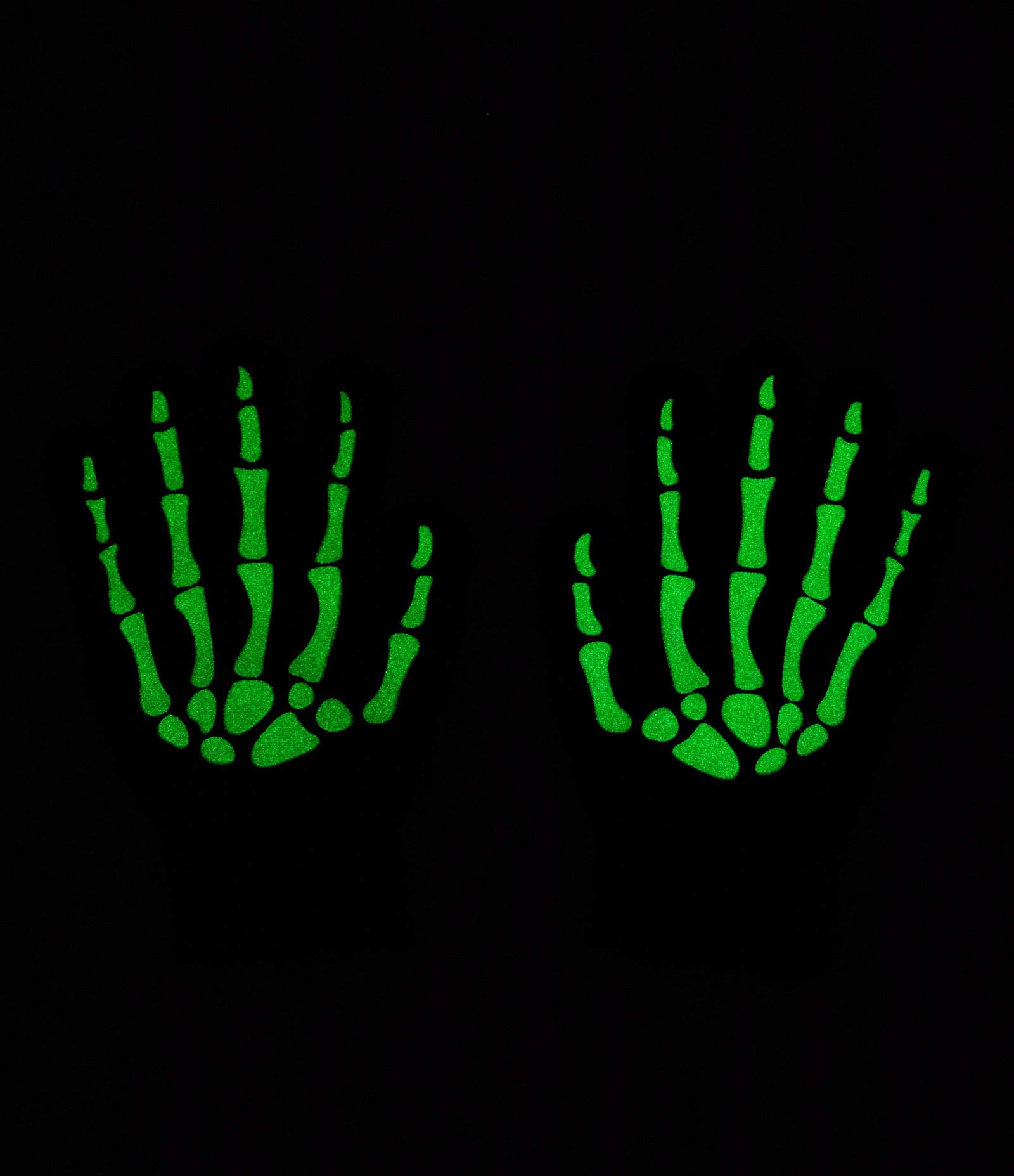 Luva Infantil em Tricô Leve com Estampa Esqueleto – Tam P ao G Preto 5