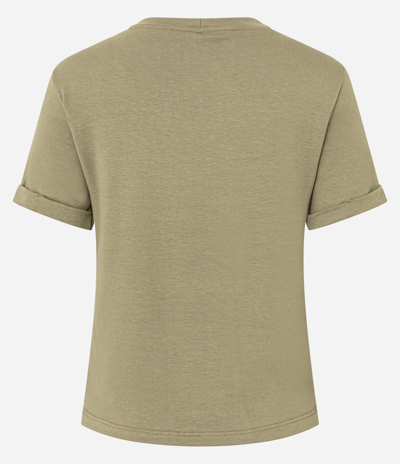 Blusa Básica em Viscose com Manga Dobrada Verde 5