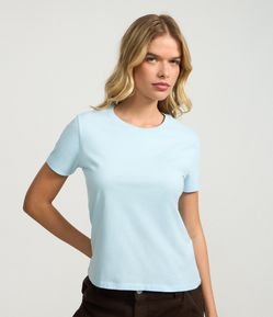 Camiseta Regular Básica em Algodão