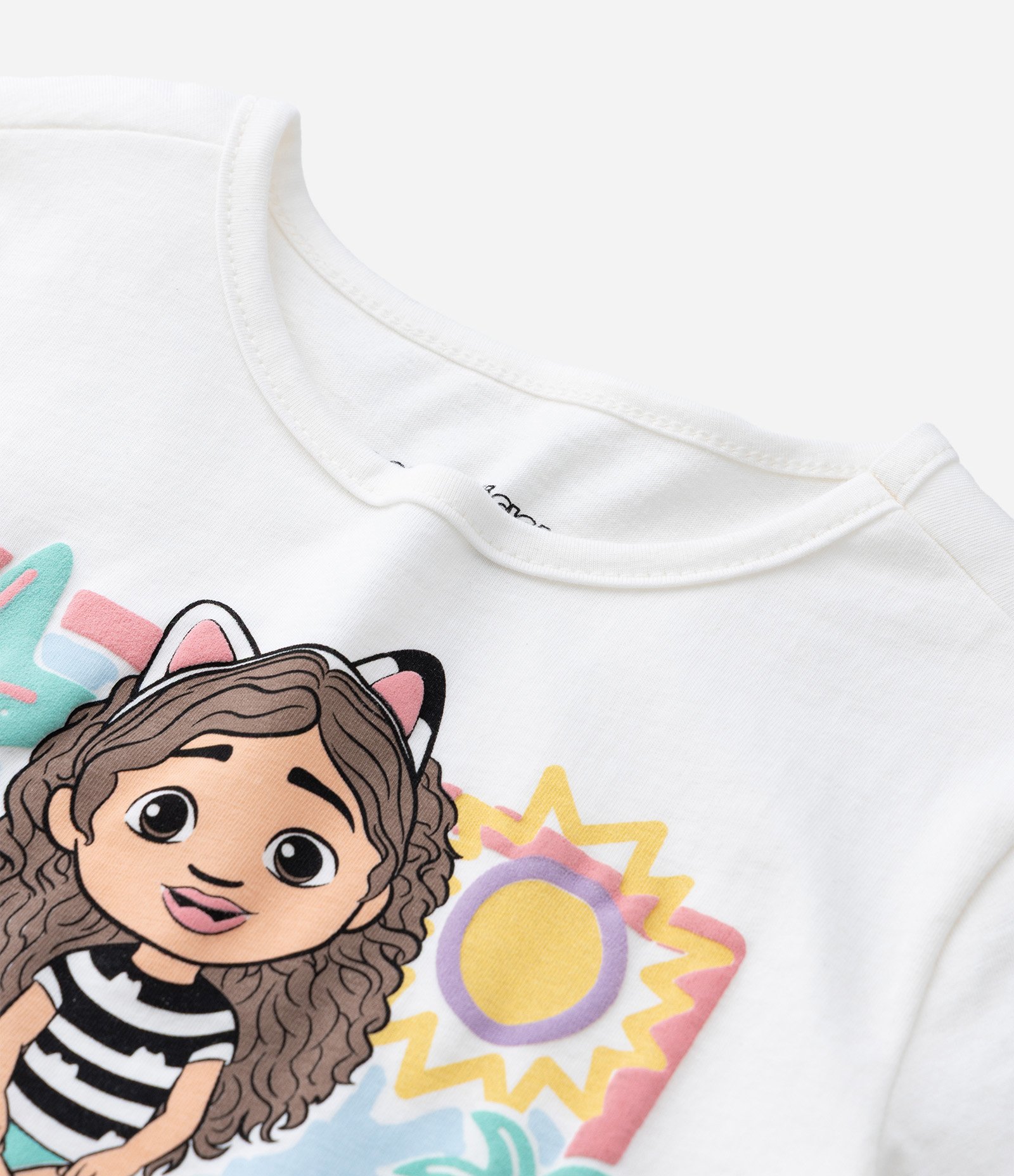 Camiseta Infantil Regular Estampa A Casa Mágica Da Gabby  - Tam 1 a 6 Anos Branco 5