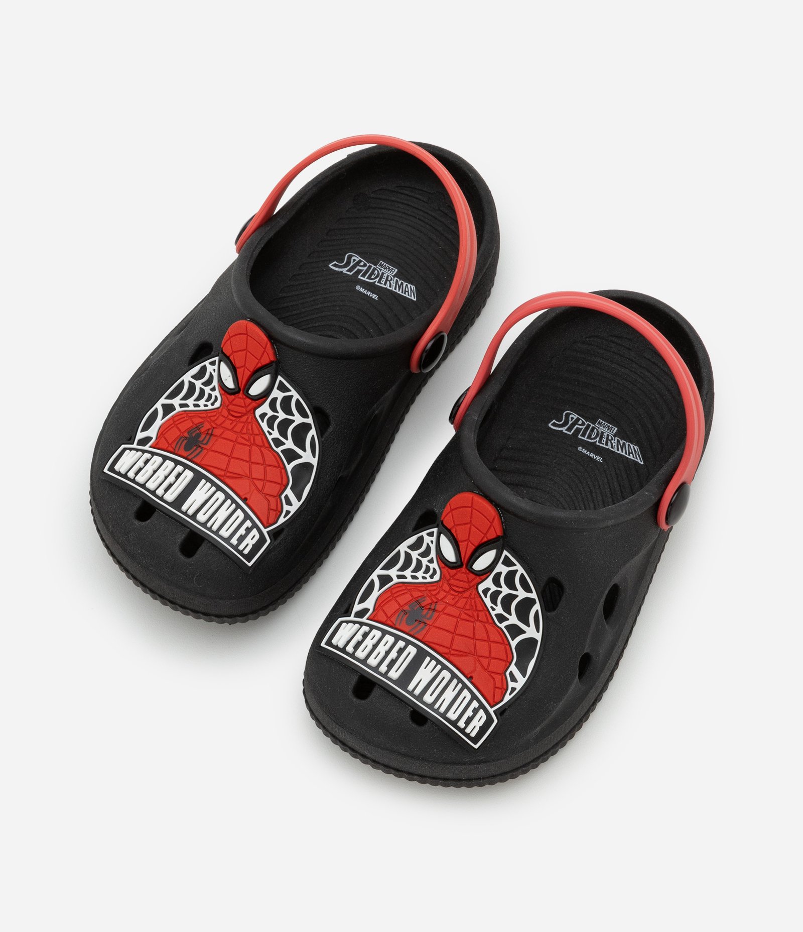 Sandália Babuche Infantil com Patch do Homem Aranha - Tam 28 ao 35 Preto 5