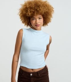 Blusa Canelada em Ribana com Golinha Alta