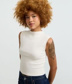 Blusa Canelada em Ribana com Golinha Alta