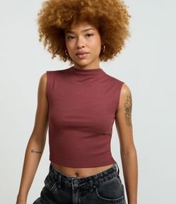 Blusa Canelada em Ribana com Golinha Alta