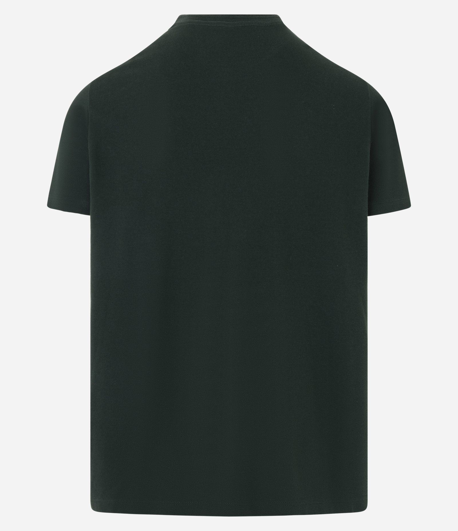 Camiseta Regular em Piquet com Gola Sobreposta em Ribana Verde 8
