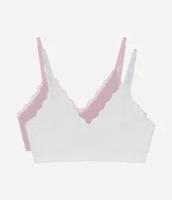 Kit 02 Sutiãs Seamless Sem Bojo e Sem Aro