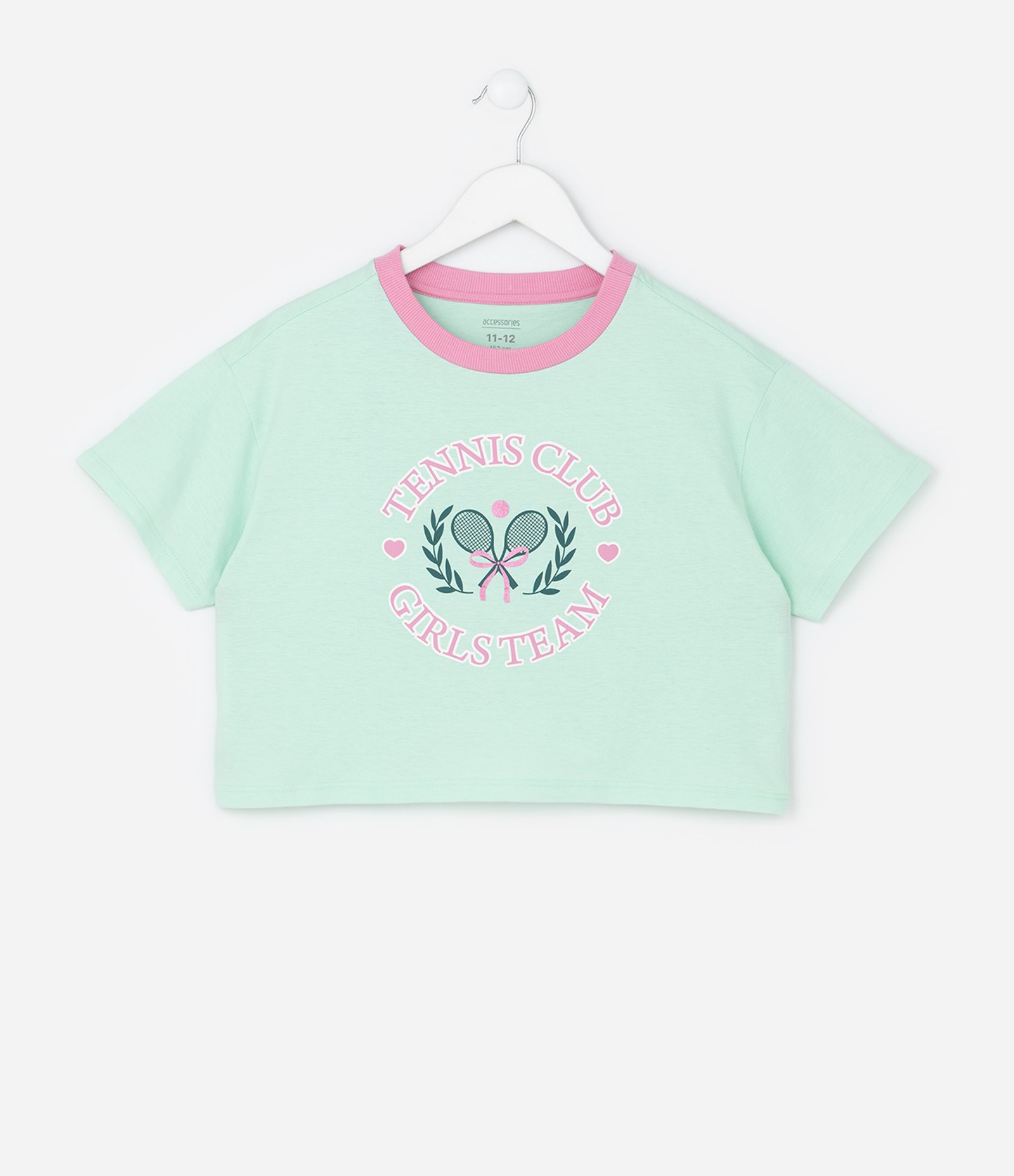 Pijama Longo Infantil com Estampa Tennis Club - Tam 5 a 14 Anos Rosa/Verde/Branco 2