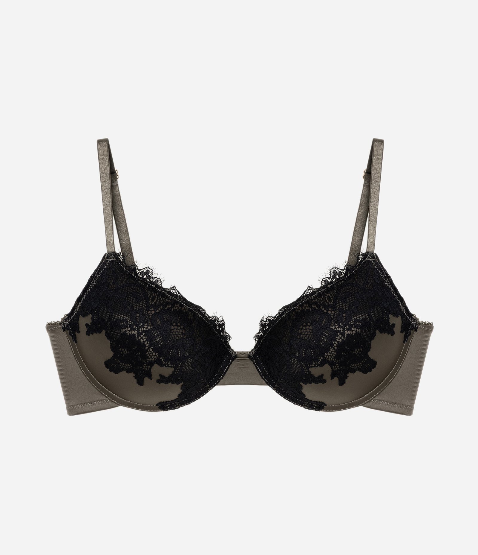 Sutiã Meia Taça com Bojo Oco e Detalhe em Renda Verde 5