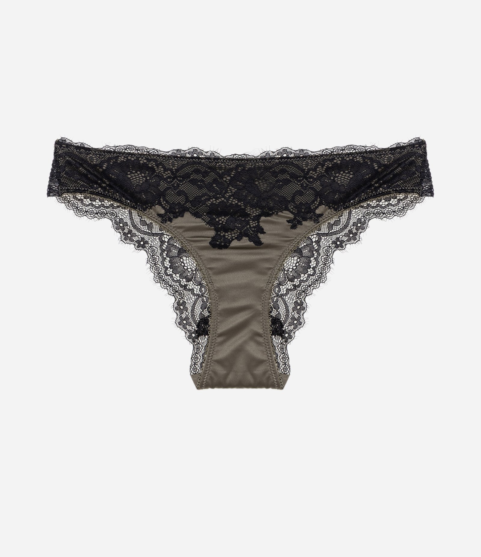 Calcinha Biquíni em Microfibra com Detalhe Rendado Verde 5