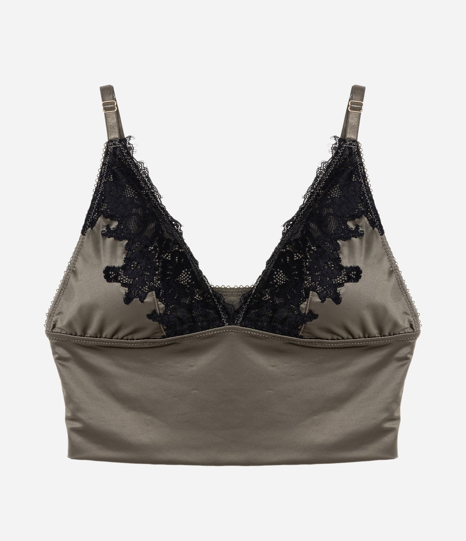 Sutiã Top com Bojo Removível e Renda Verde 5