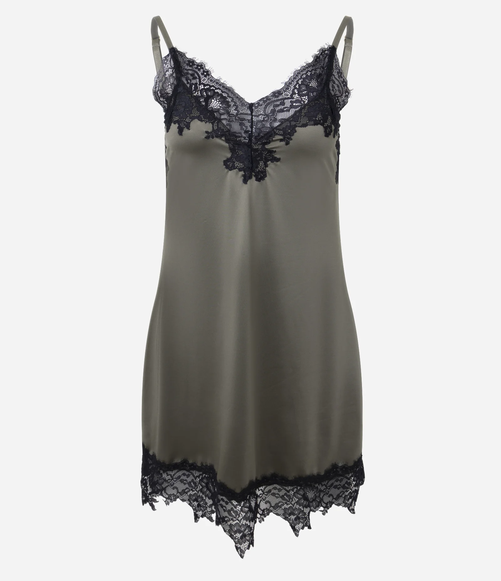 Camisola em Microfibra com Detalhes Rendados Verde 6