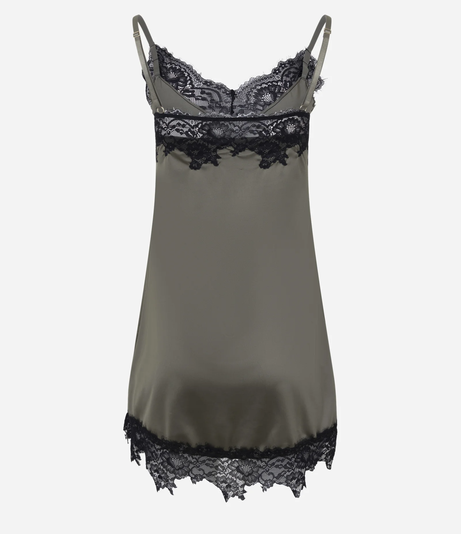 Camisola em Microfibra com Detalhes Rendados Verde 8