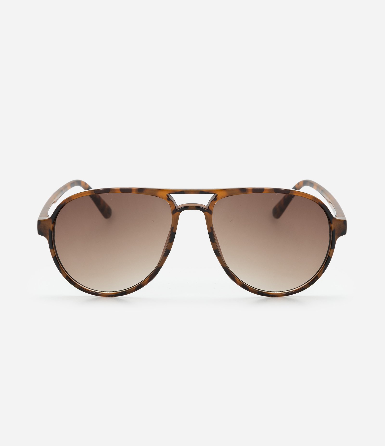 Óculos de Sol Aviador ponte vazada com Hastes Tartaruga Marrom 2