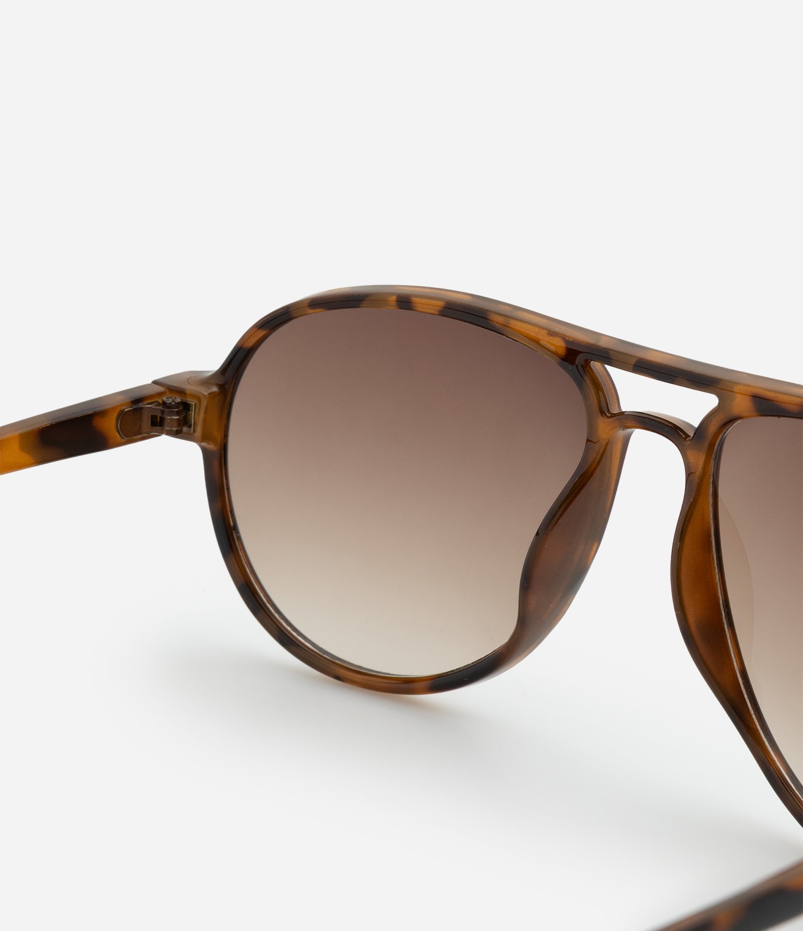 Óculos de Sol Aviador ponte vazada com Hastes Tartaruga Marrom 3