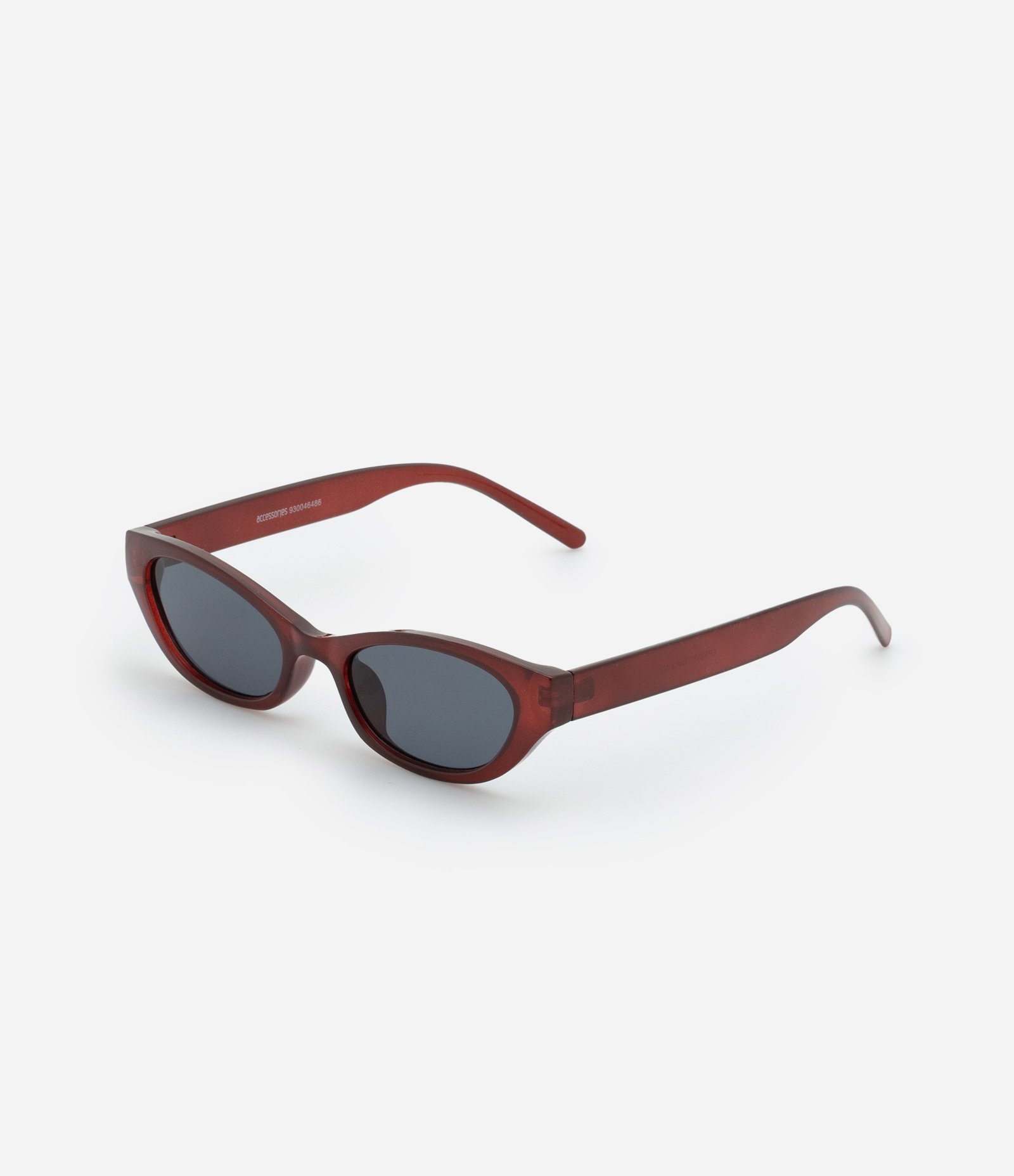 Óculos de Sol Gateado com Lente Redondo Ovalado Vermelho 1