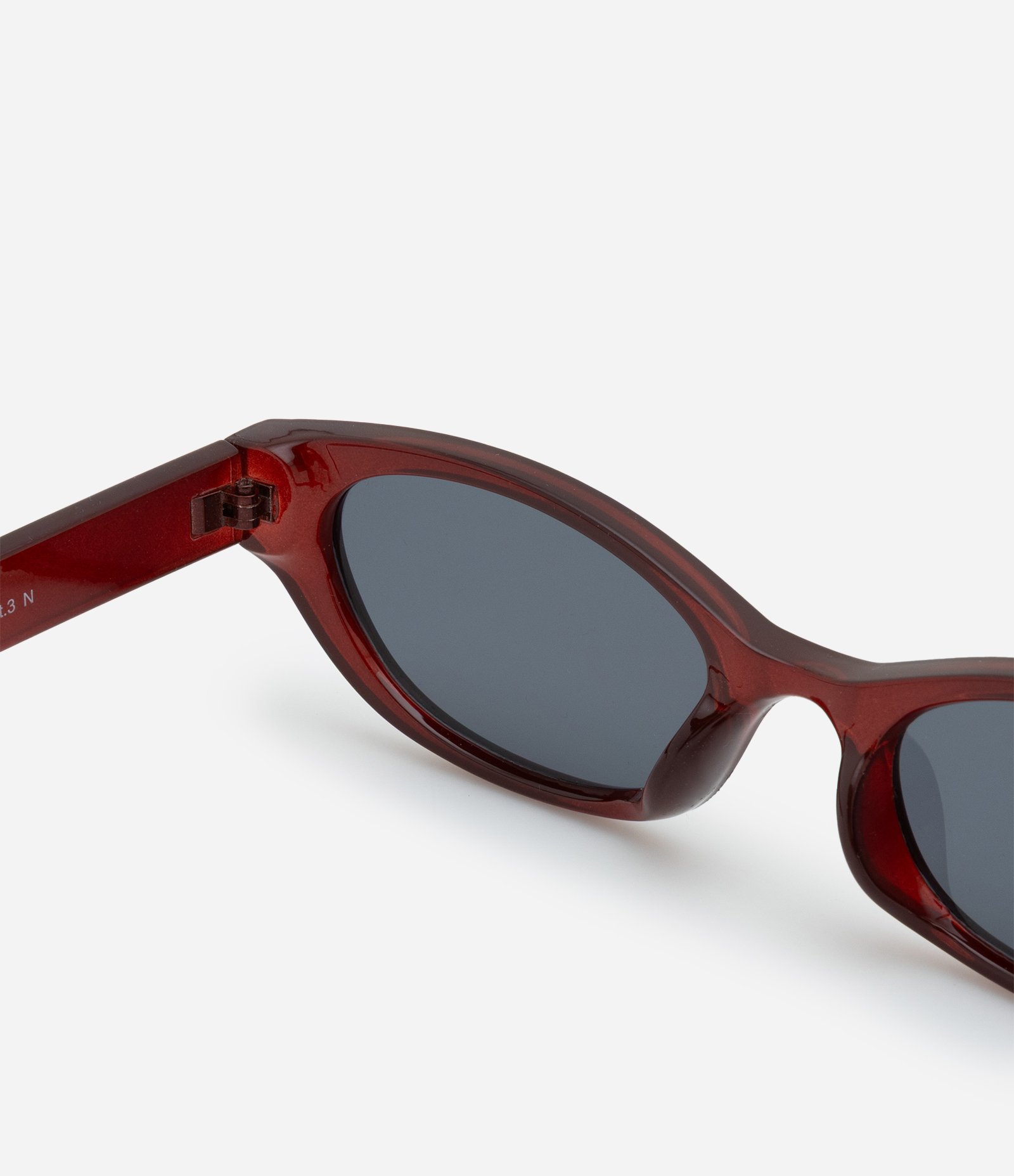 Óculos de Sol Gateado com Lente Redondo Ovalado Vermelho 3