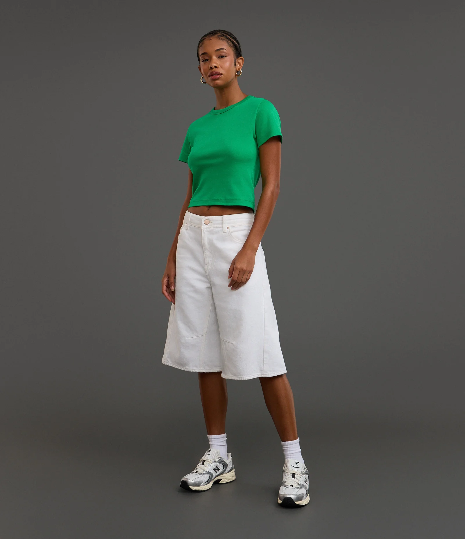 Blusa Cropped em Algodão Peruano Interlock Verde 2