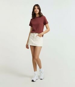 Blusa Básica em Algodão Peruano Interlock com Gola Redonda