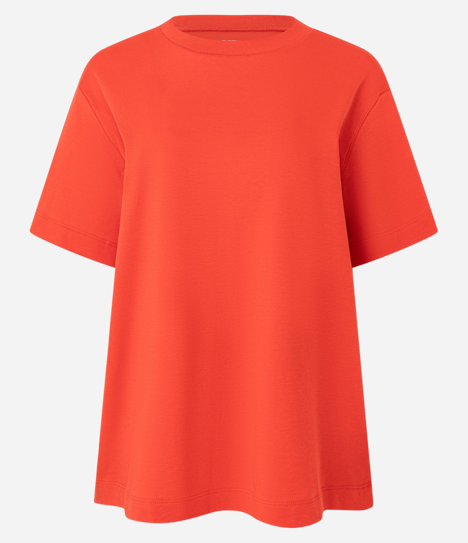 Camiseta Boxy em Algodão com Manga Curta Vermelho 4