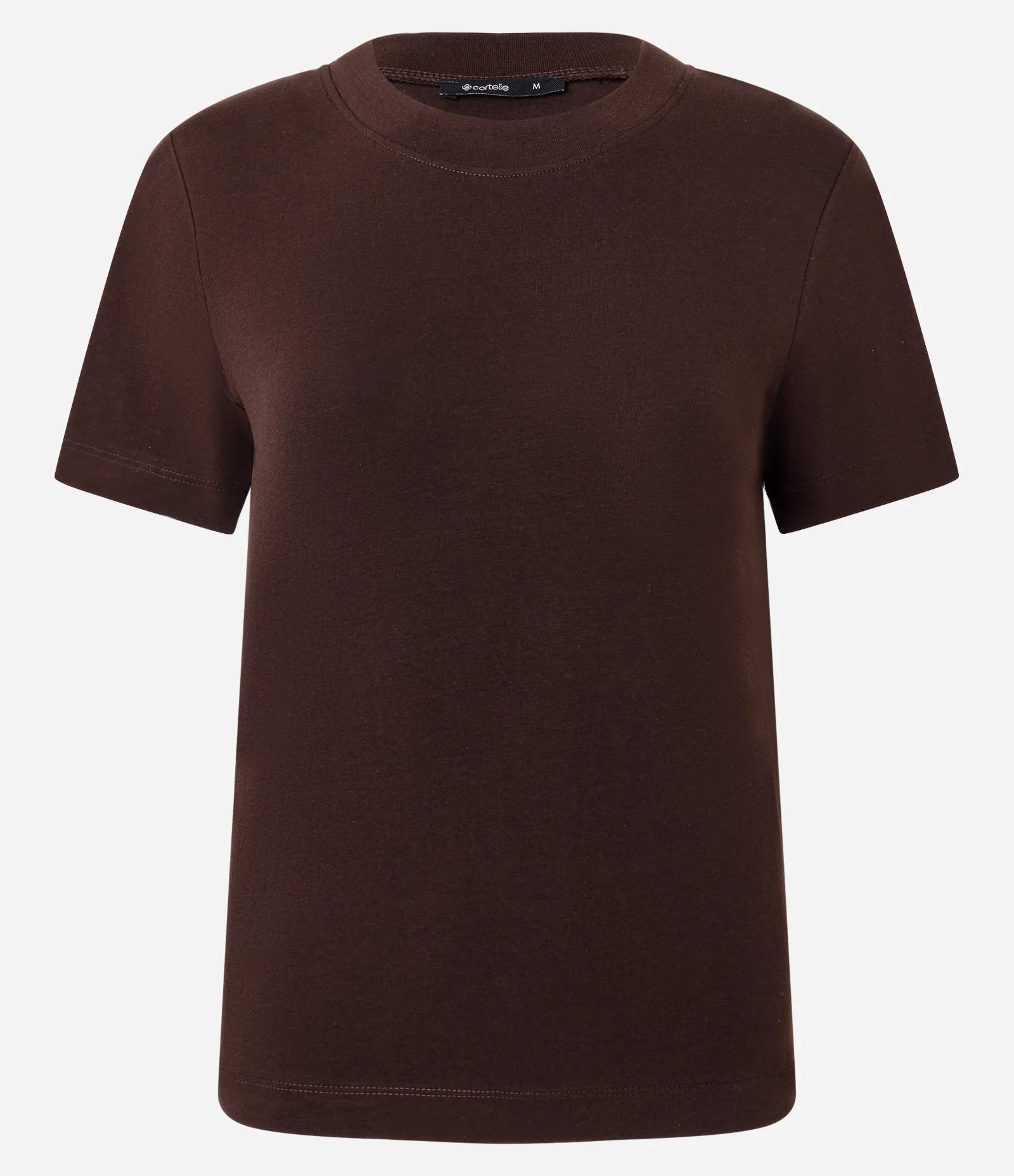 Blusa Básica Justinha em Ribana de Algodão Marrom Café 2