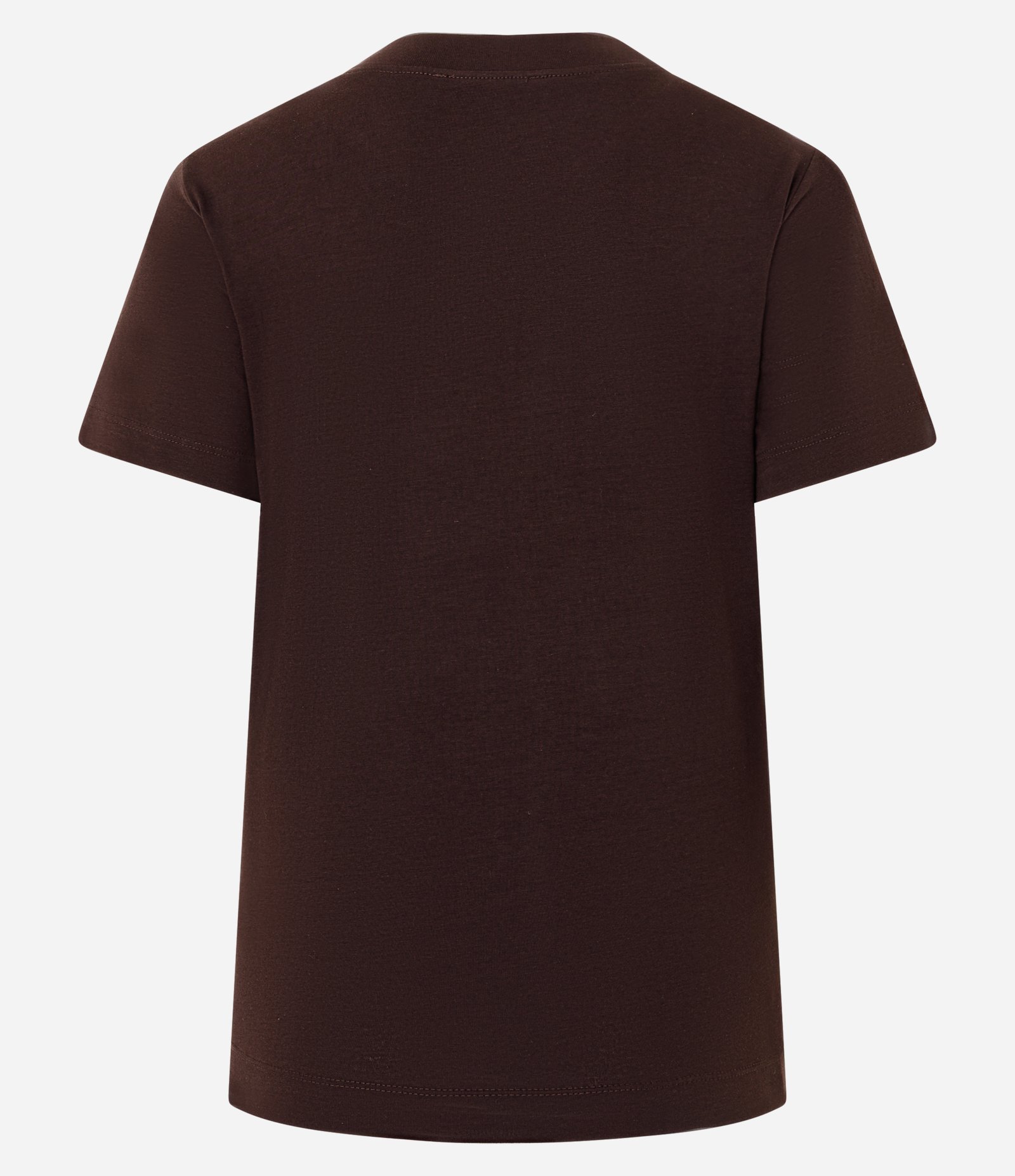 Blusa Básica Justinha em Ribana de Algodão Marrom Café 3