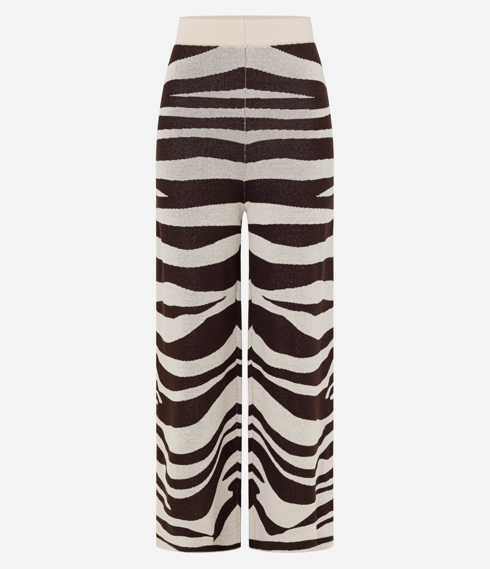 Calça Reta em Tricô com Estampa Zebra Multicores 7