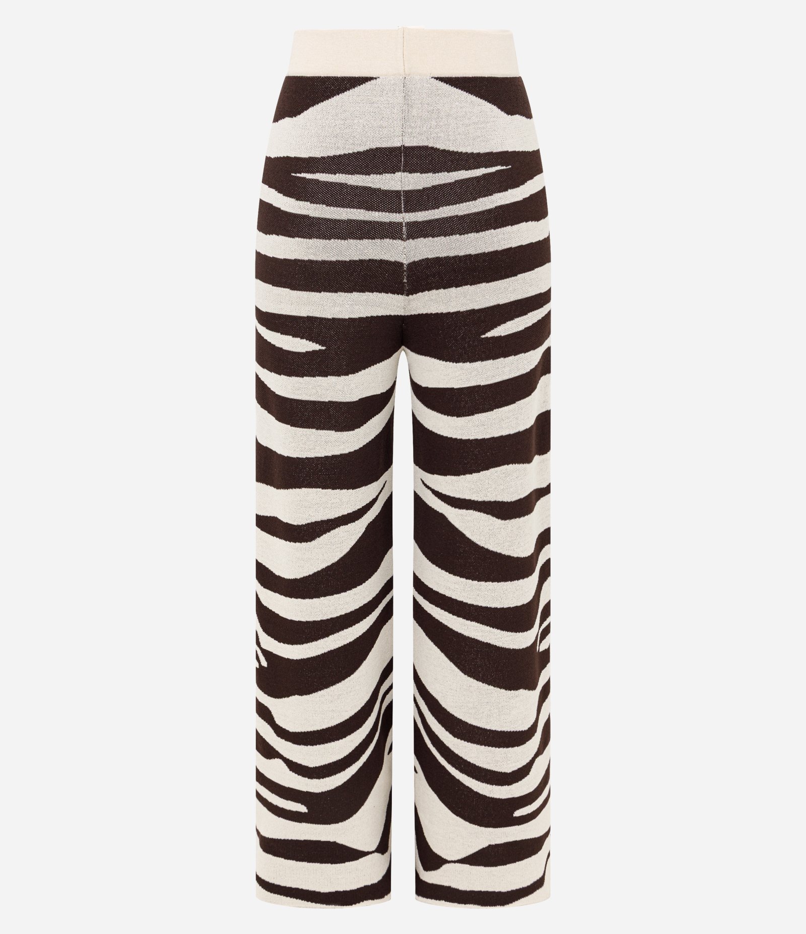 Calça Reta em Tricô com Estampa Zebra Multicores 9