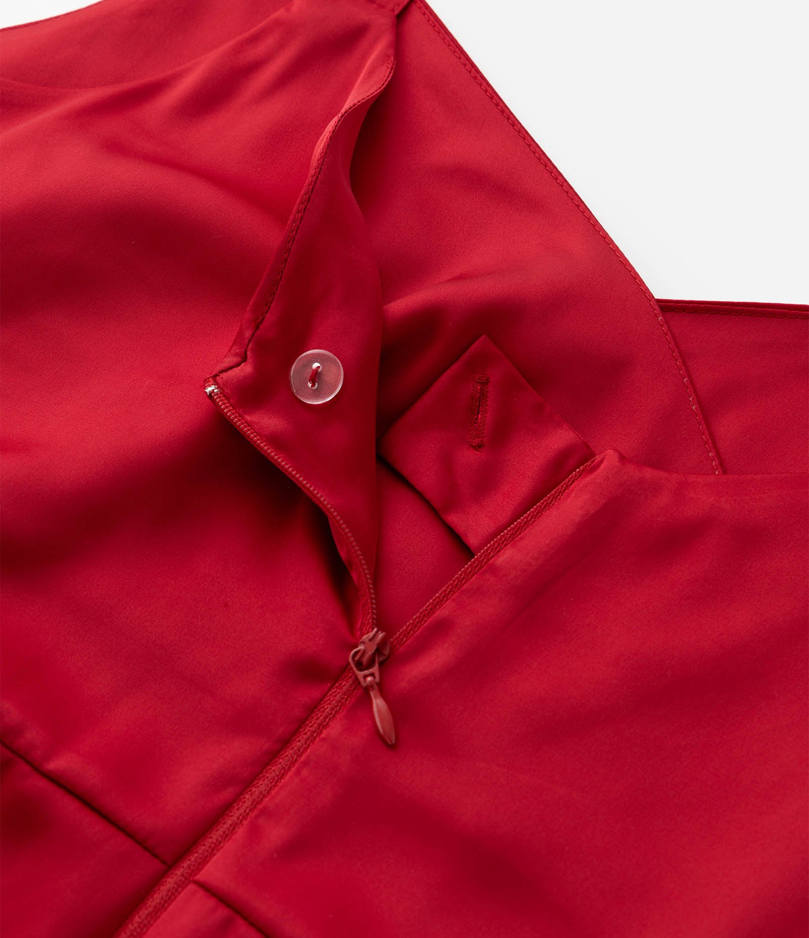 Vestido Longo em Crepe Acetinado com Transpasse Curve & Plus Size Vermelho 9