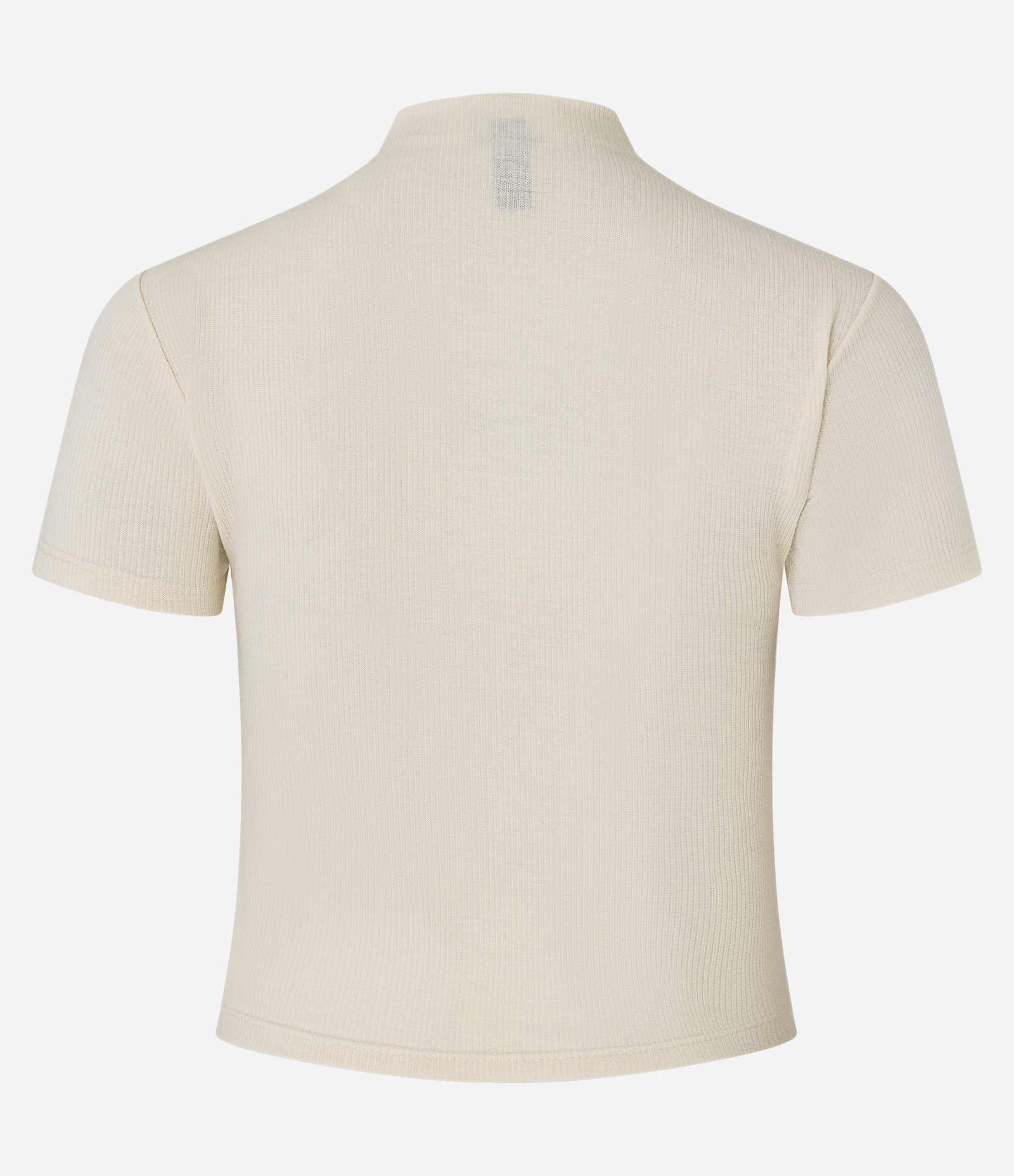 Blusa Básica Texturizada em Viscose com Golinha Alta Baunilha 6