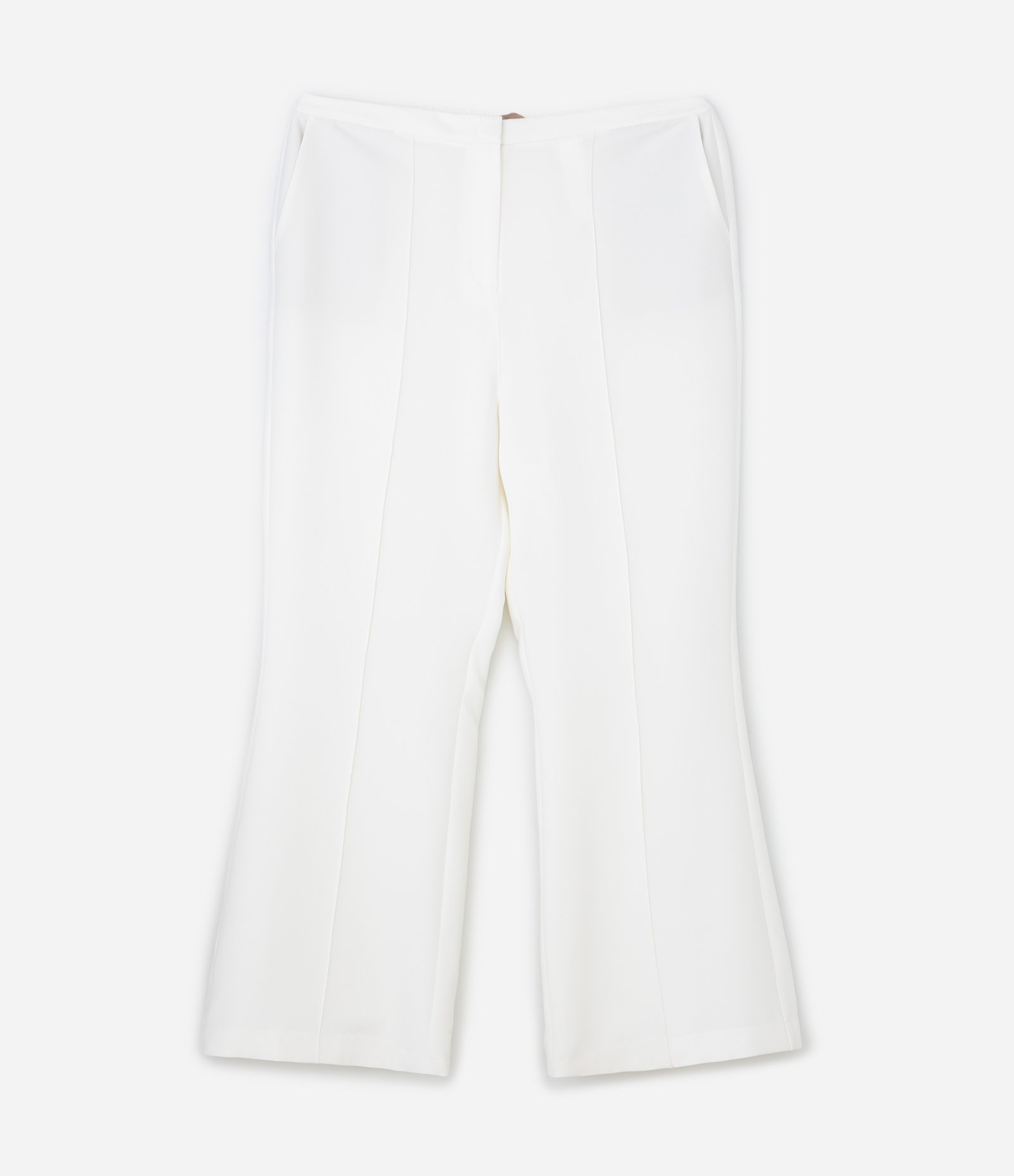 Calça Flare Alfaiataria Curve & Plus Size Branco 1