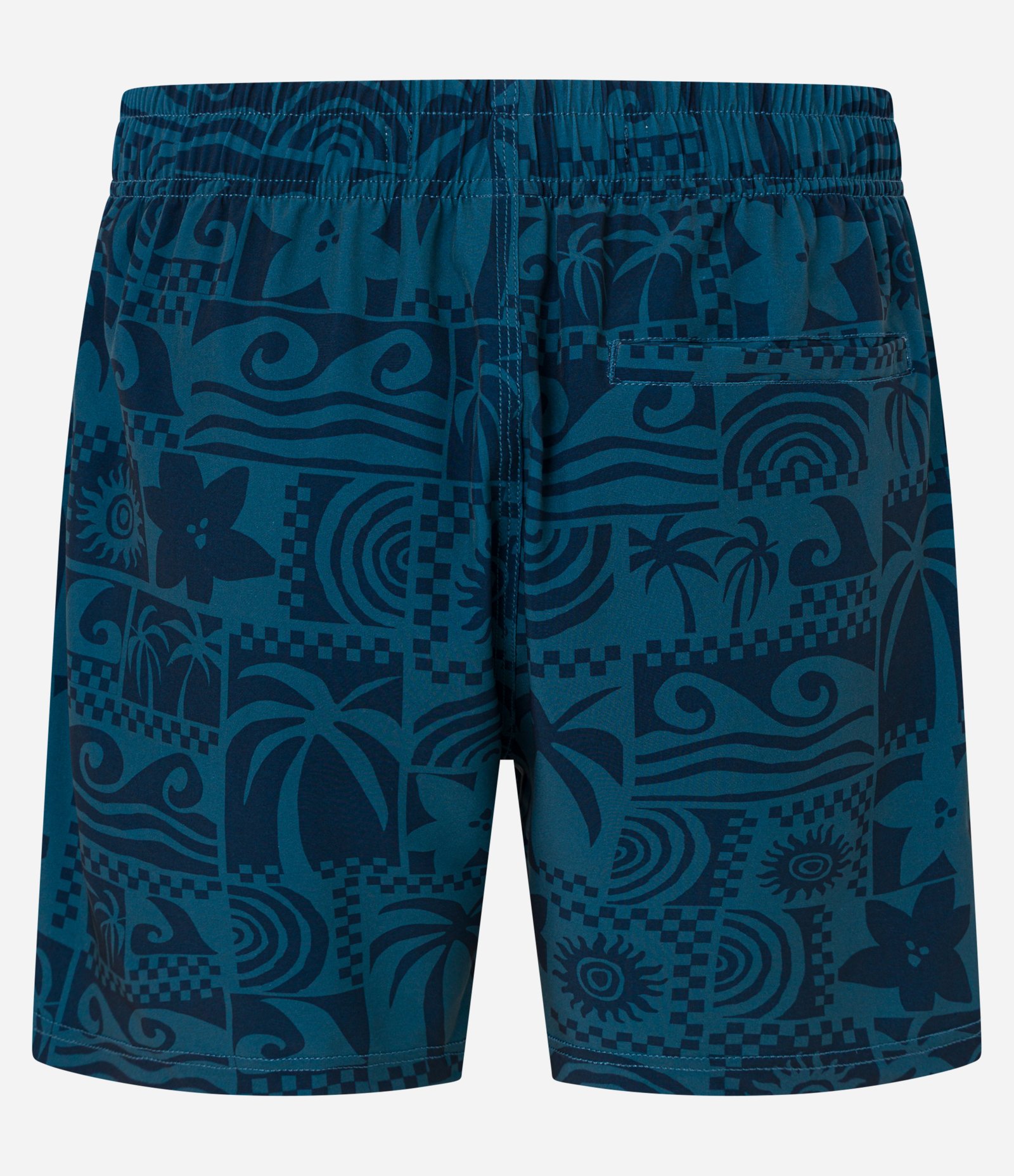 Bermuda de Banho com Estampa Tropical Azul 5