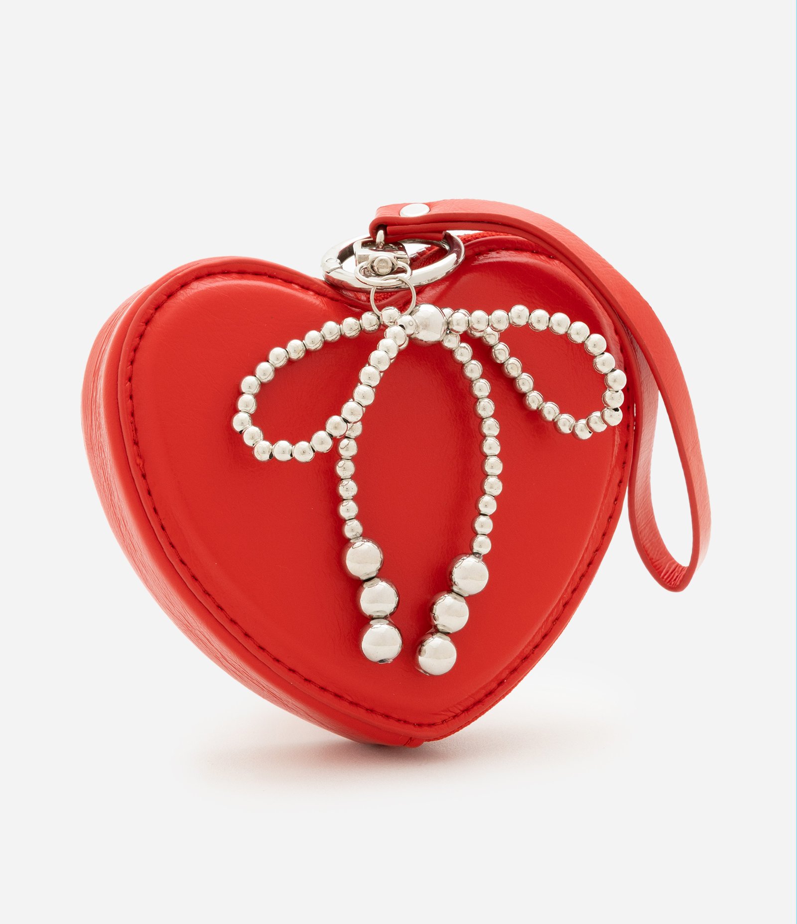 Carteira Média com Forma de Coração e Lacinho Vermelho 3