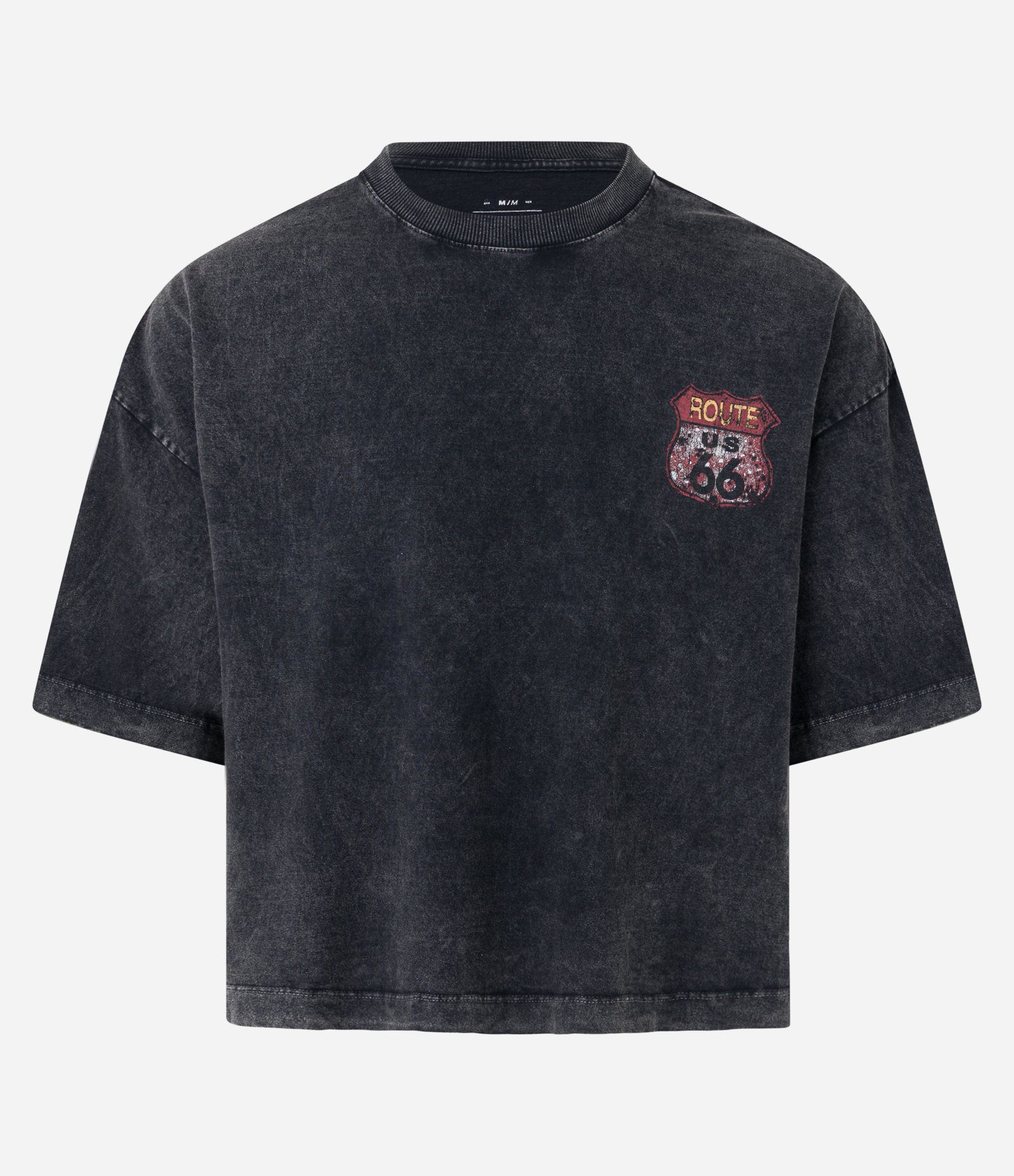 Camiseta Oversized em Algodão com Estampa de Placas Marmorizada Cinza 8