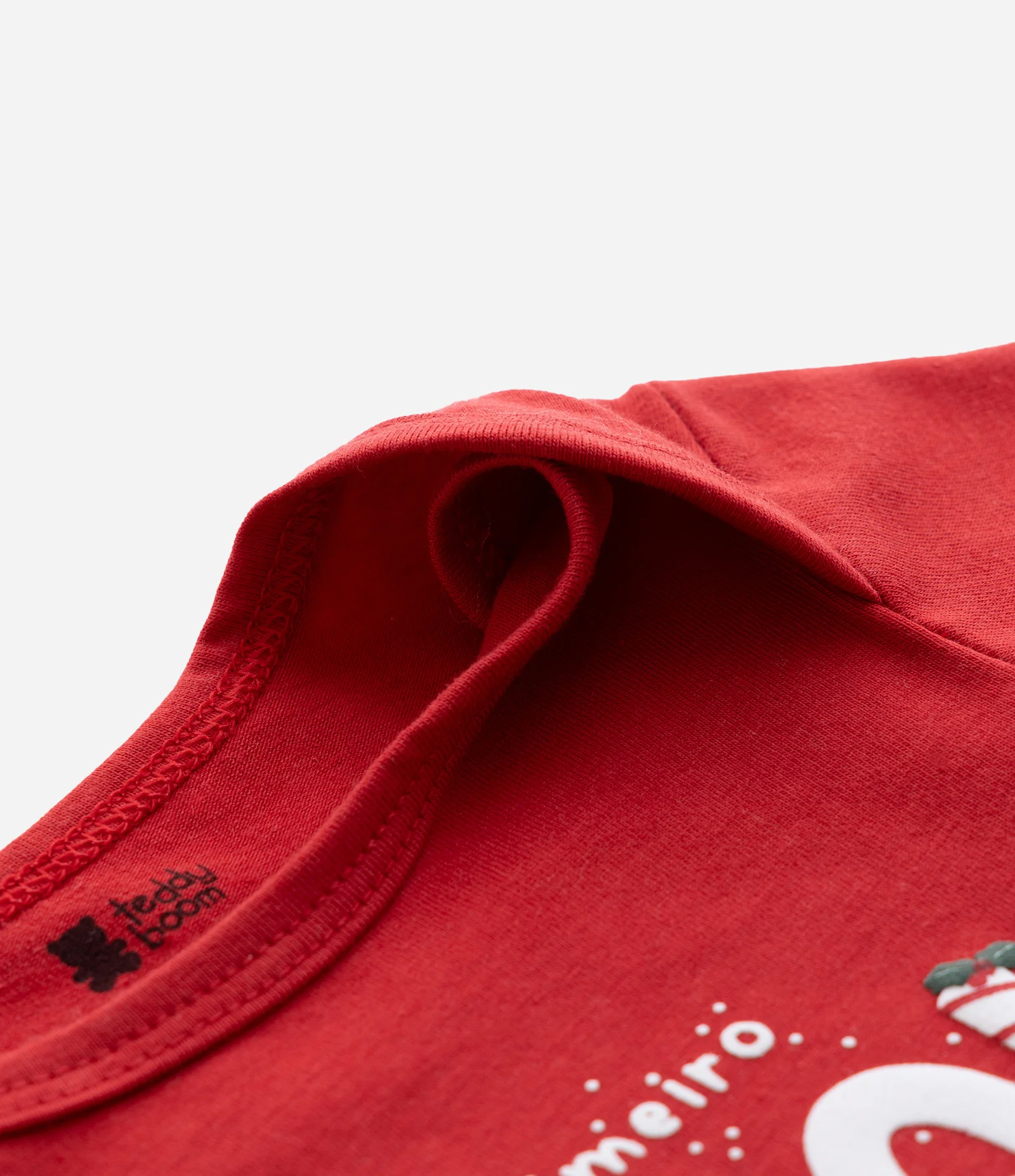 Body Infantil com Estampa Lettering Meu Primeiro Natal - Tam RN a 18 Meses Vermelho 5