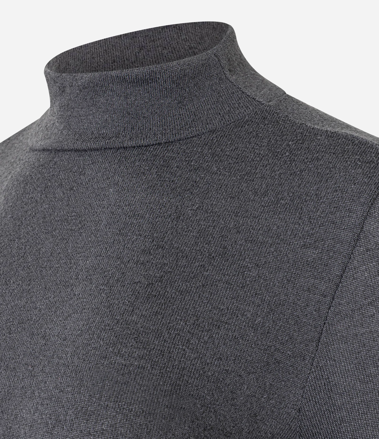 Blusa Texturizada com Gola Alta e Manga longa Cinza 7