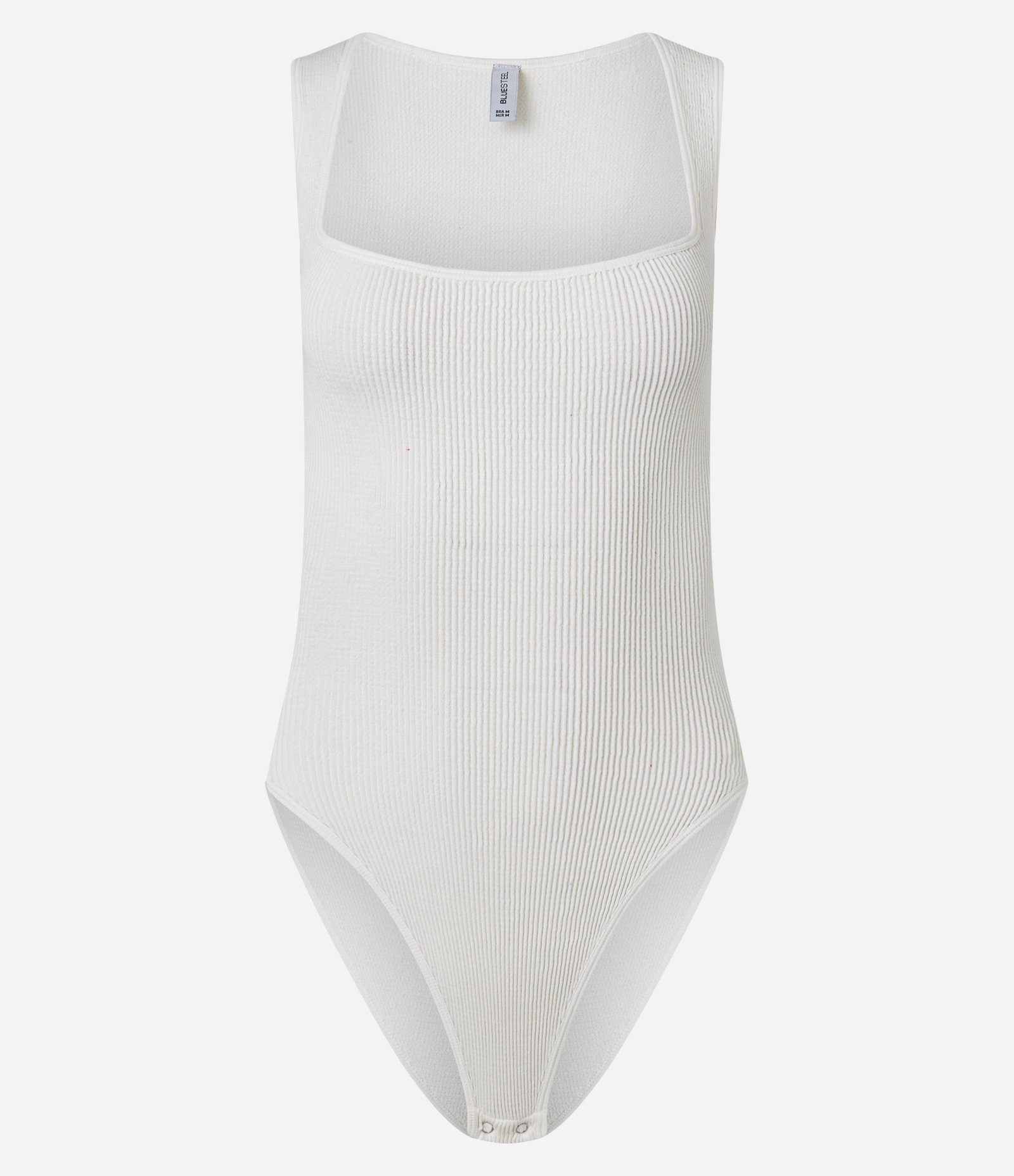 Body Regata Seamless com Textura Branco 5