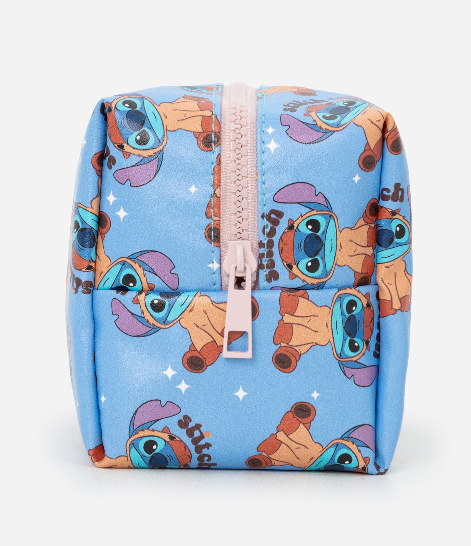 Necessaire Tijolo com Estampa Stitch Capivara Azul 2