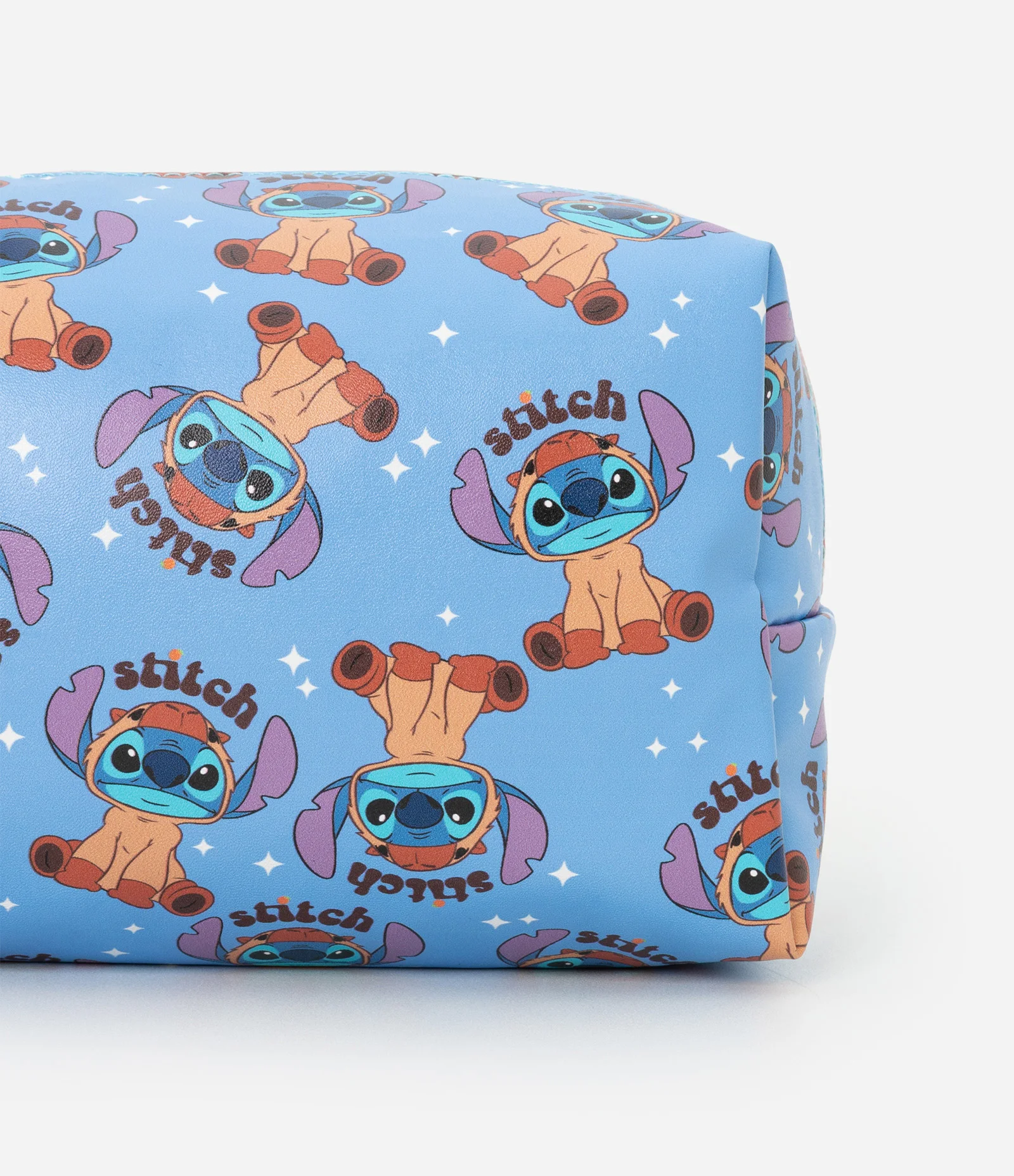 Necessaire Tijolo com Estampa Stitch Capivara Azul 5