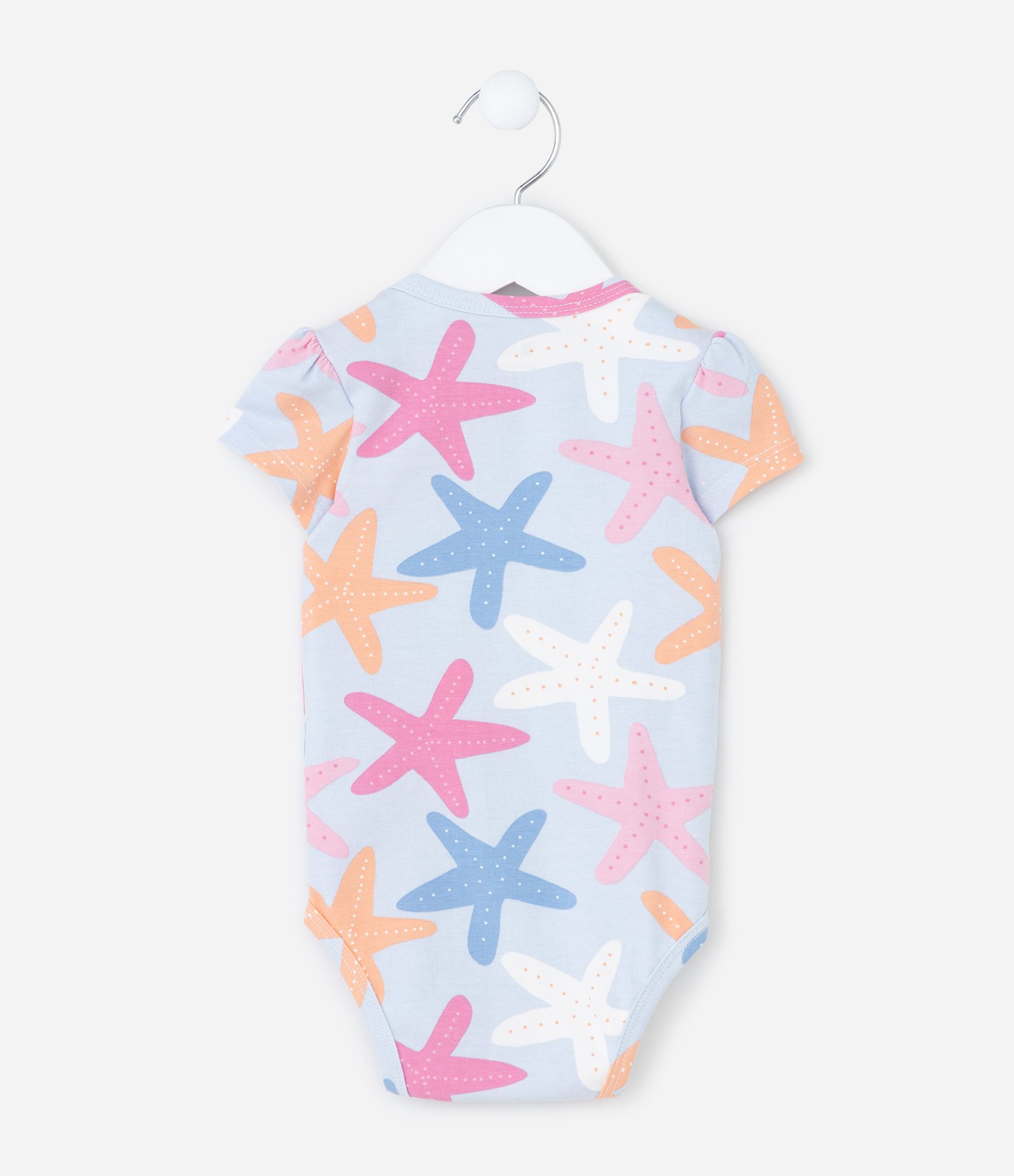 Body Infantil com Estampa de Estrelas - Tam 0 a 18 Meses Azul 2