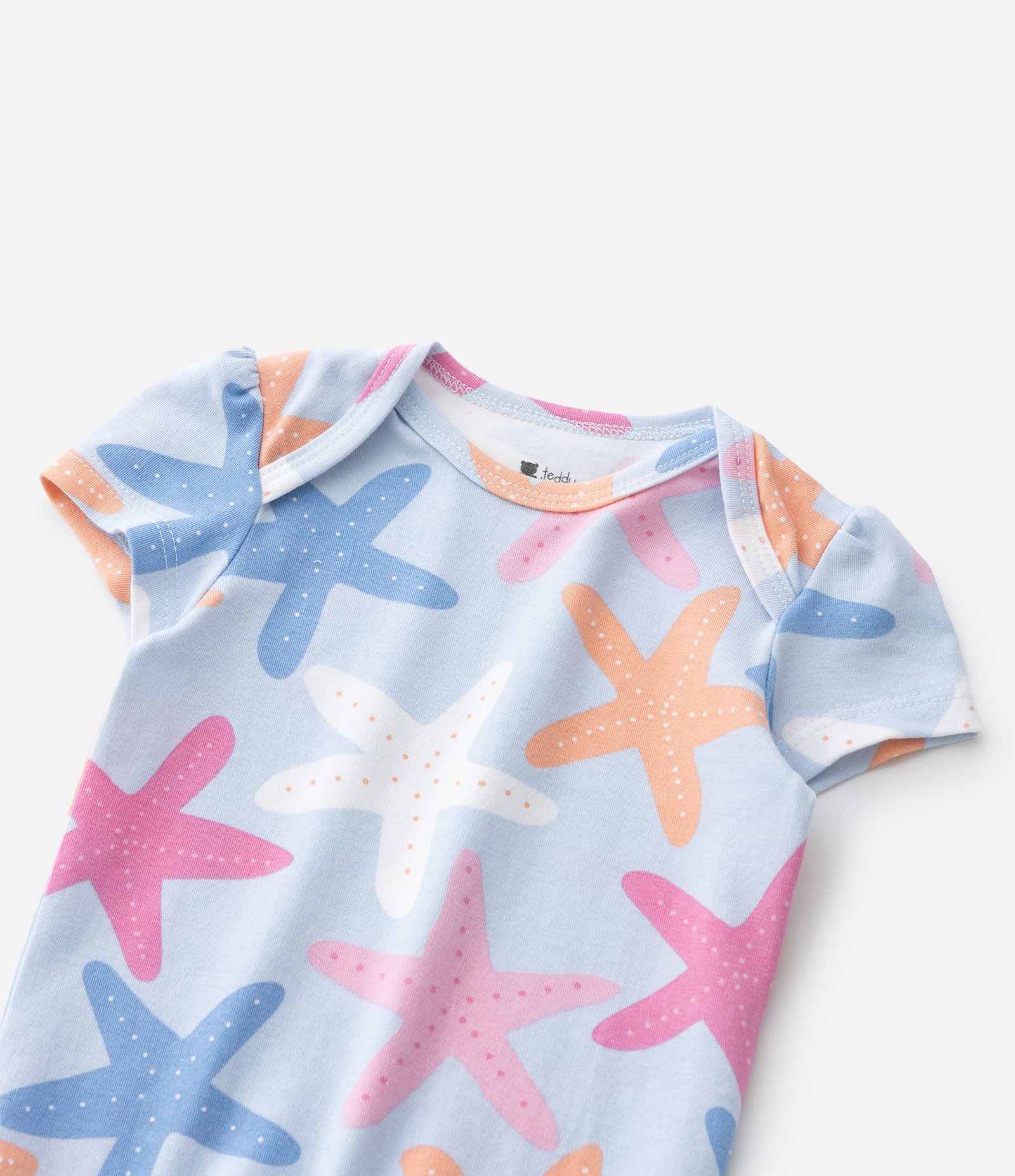 Body Infantil com Estampa de Estrelas - Tam 0 a 18 Meses Azul 4