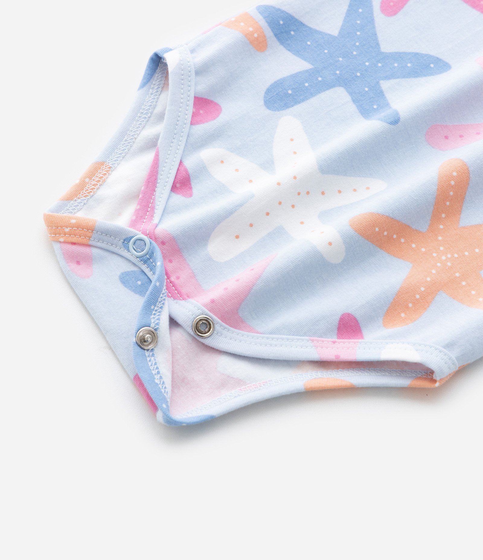 Body Infantil com Estampa de Estrelas - Tam 0 a 18 Meses Azul 7