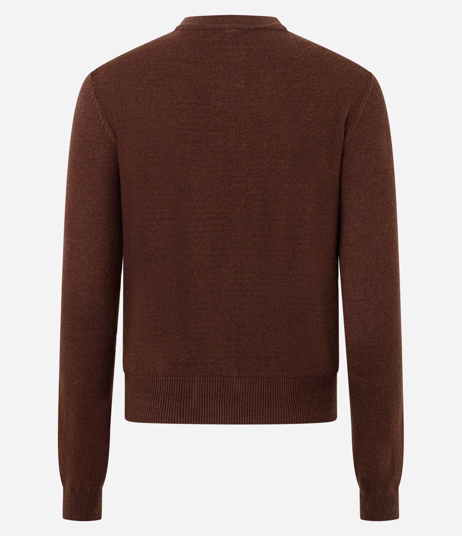 Cardigan Básico em Tricô com Botões e Gola Redonda Marrom 5