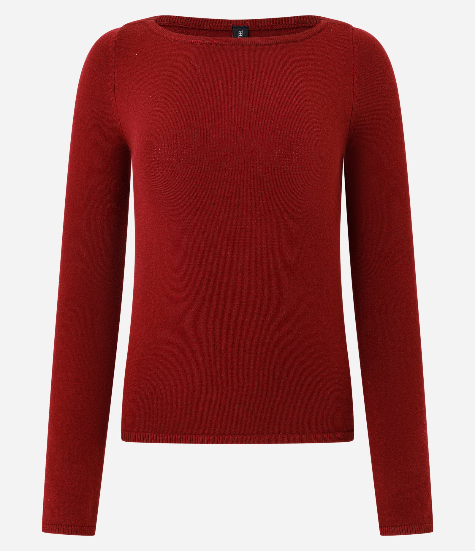 Sueter Tricô em Viscose com Decote Canoa Vermelho 4