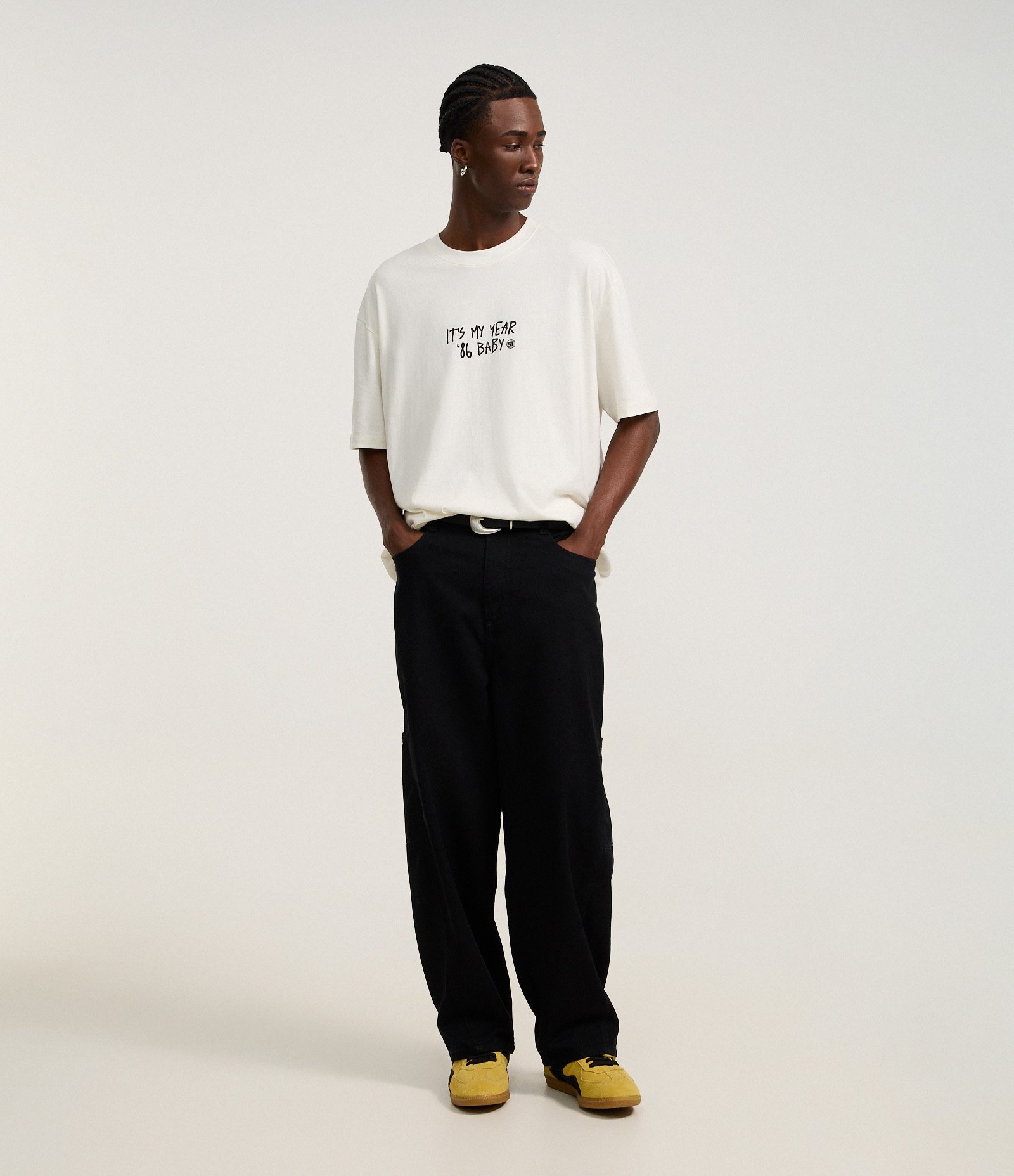 Camiseta Relaxed em Algodão com Estampa e Lettering Stranger Things Branco 3