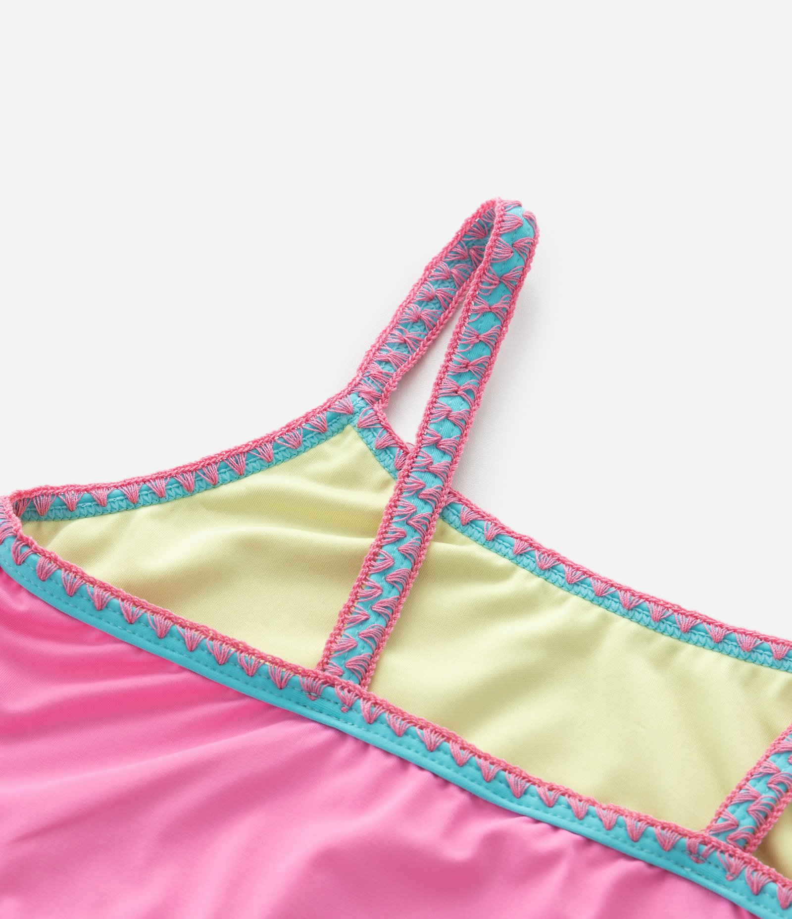 Biquíni Infantil com Costura Contrastante – Tam 5 a 14 Anos Rosa/Azul 10