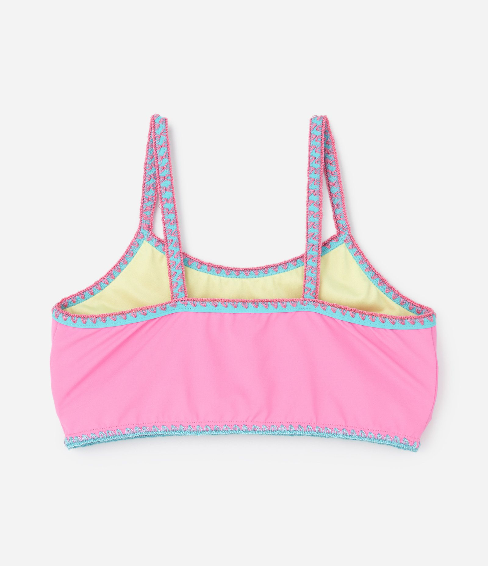 Biquíni Infantil com Costura Contrastante – Tam 5 a 14 Anos Rosa/Azul 4