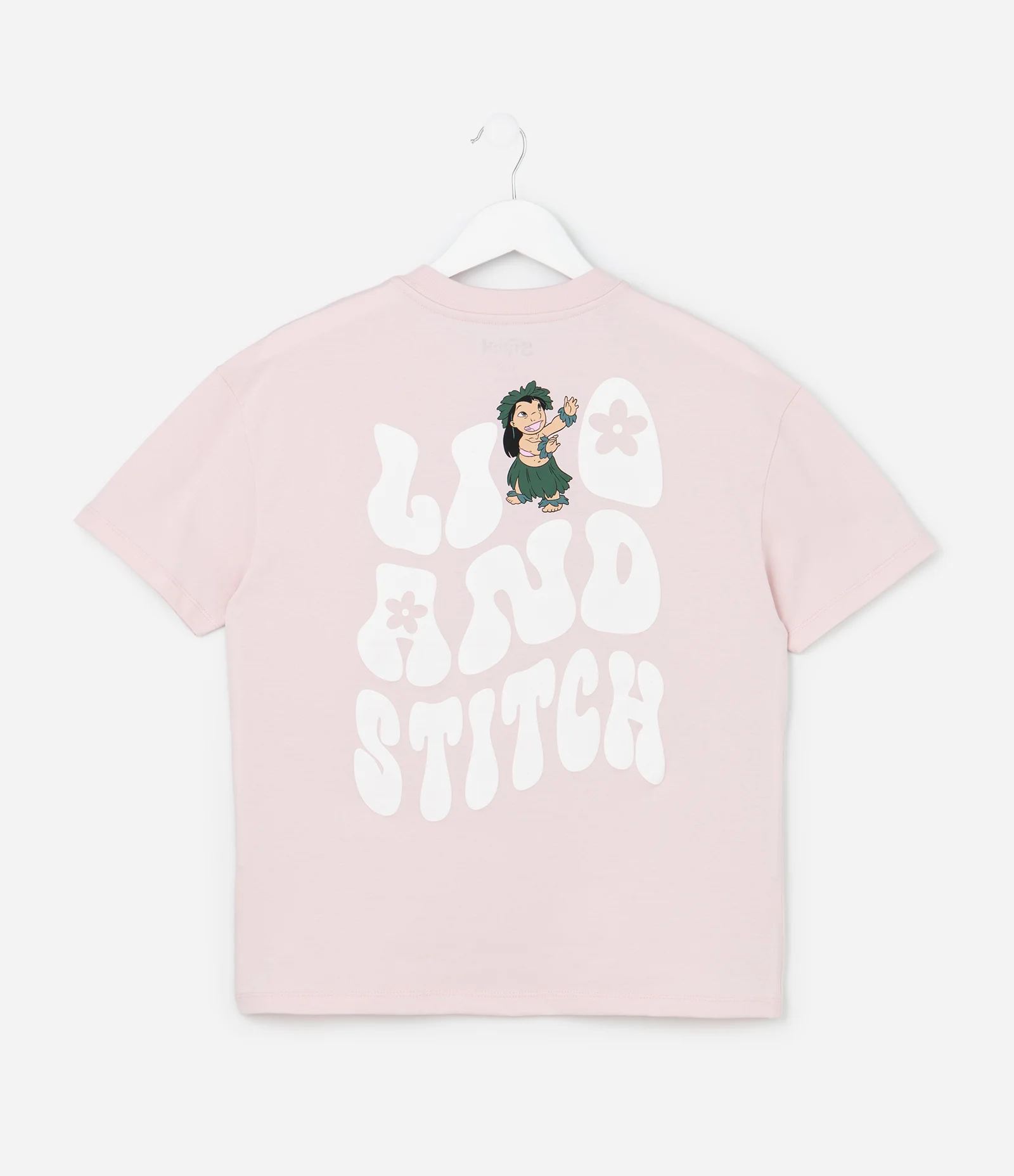 Camiseta Infantil Oversized com Estampa Havaiana Lilo e Stitch - Tam 5 a 14 Anos Rosa 2