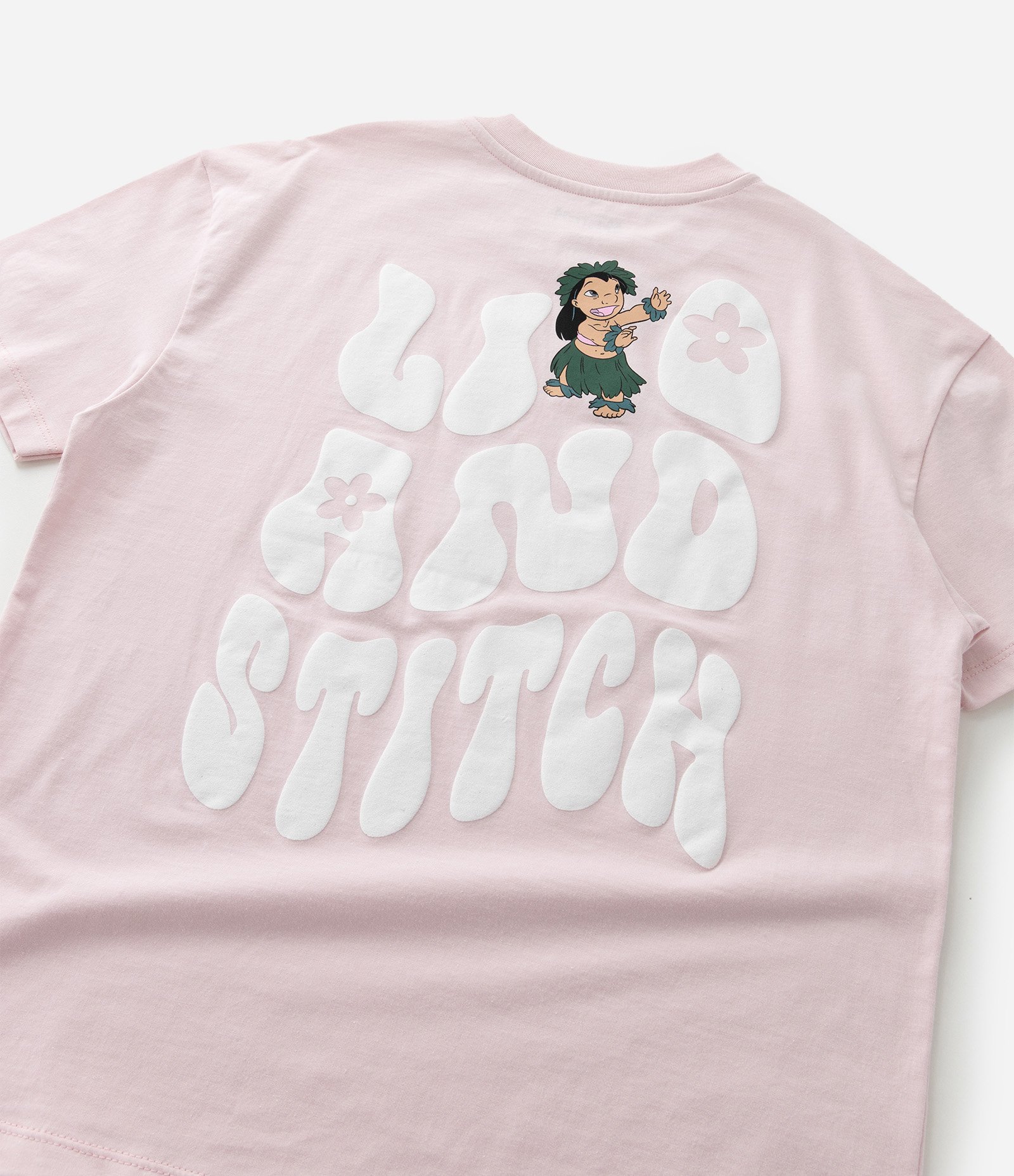 Camiseta Infantil Oversized com Estampa Havaiana Lilo e Stitch - Tam 5 a 14 Anos Rosa 6