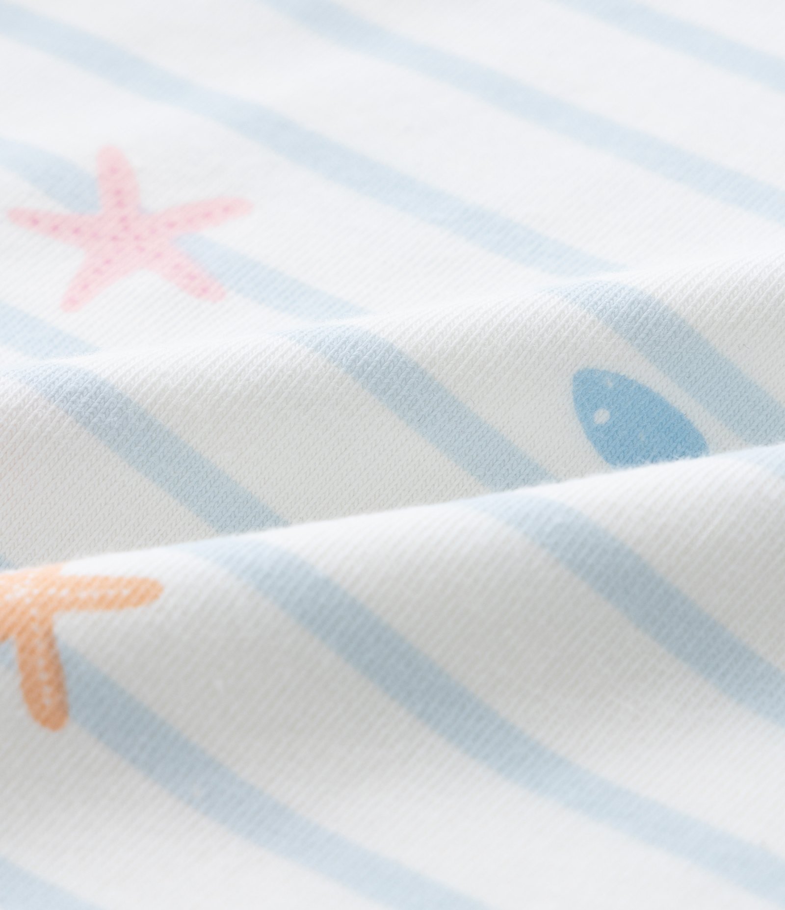 Body Infantil com Estampa Fundo do Mar Listrado - Tam 0 a 18 Meses Branco 4